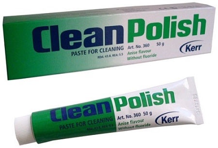Паста Clean Polish для чистки и полировки зубов туба (50 гр) Kerr