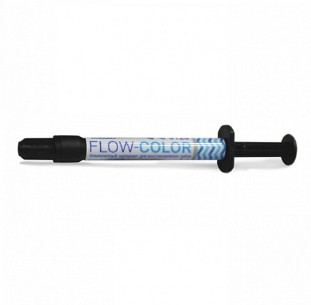 Флоу-колор - цветной микрогибридный композит с фтором Голубой (1 гр)